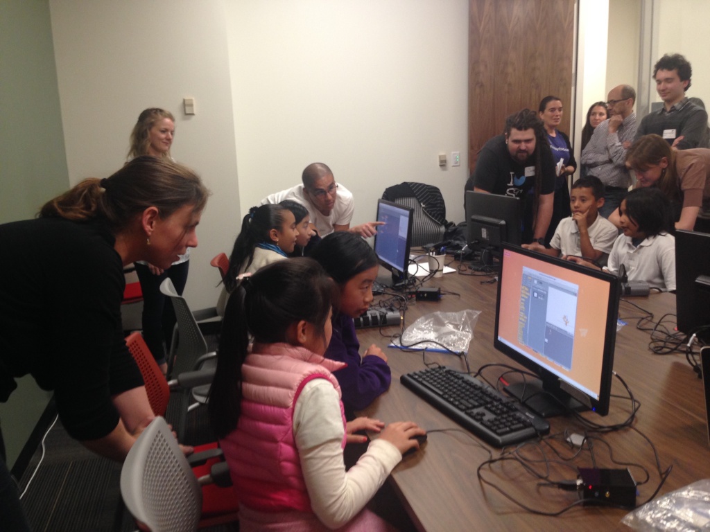 Children learn to code at Twitter's NeighborNest in San Francisco. Children learn to code at Twitter's NeighborNest in San Francisco.