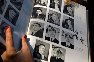 A USS Intrepid yearbook from 1962 where a photo of Sen. John McCain appears.