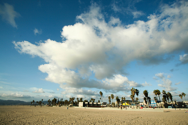 A photo of Venice Beach during a Southern California winter. A photo of Venice Beach during a Southern California winter.