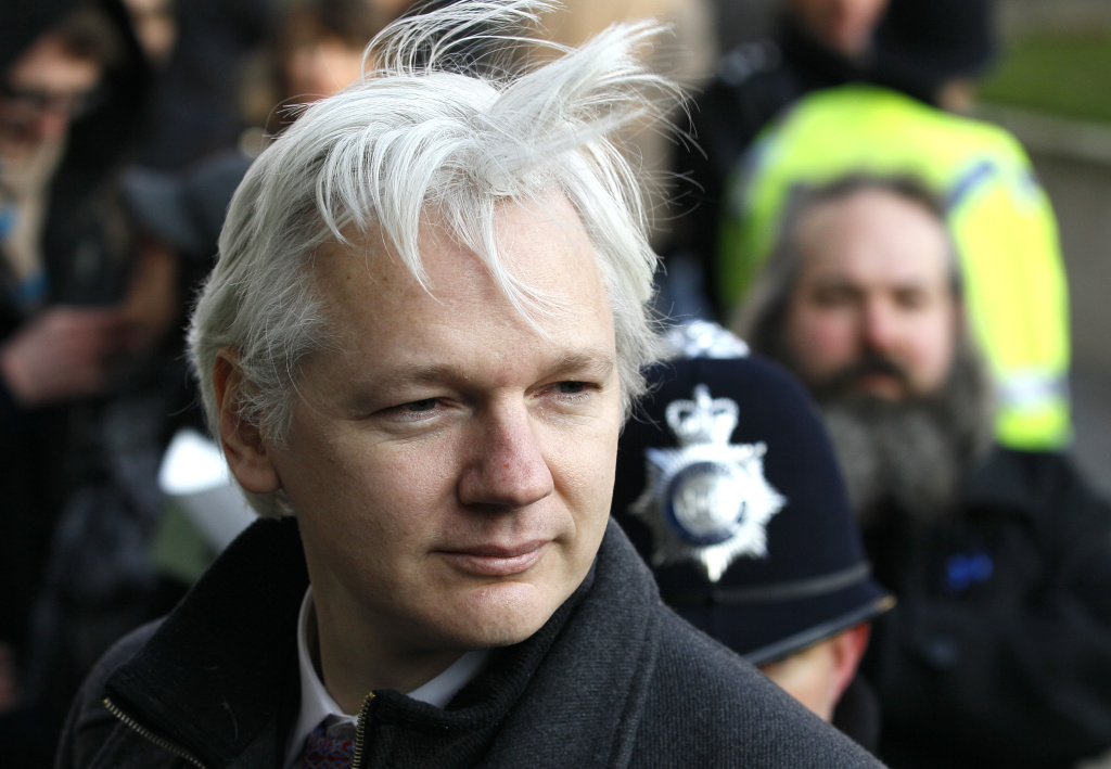 Julian Assange Secrets spiller Julian Assange on Thursday launched his WikiLeaks Party's Senate candidate team for Australian elections due this year. (File photo:Julian Assange, WikiLeaks founder, arrives at the Supreme Court in London on February 1, 2012).