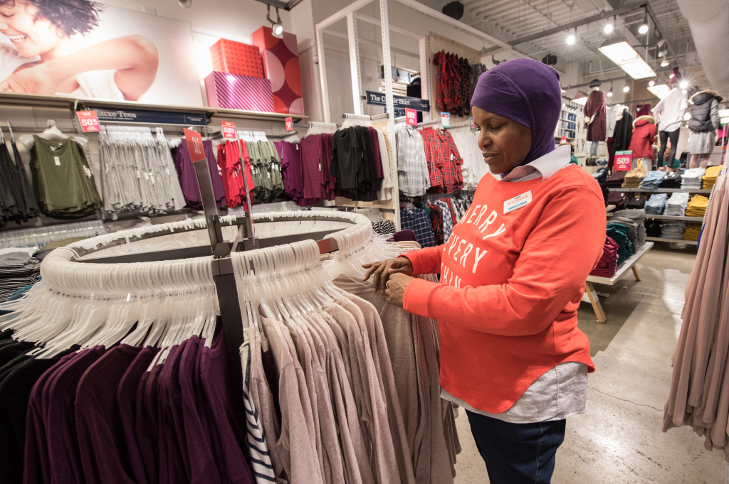 Old Navy Black Friday Opening An employee at an Old Navy on Black Friday, November 24, 2017 in New York City.