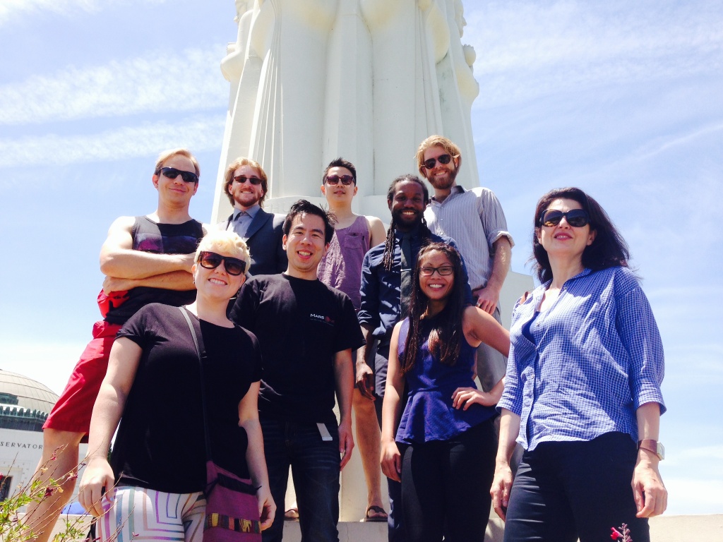 Mars One A few of the Southern California candidates for a one way trip to Mars at Los Angeles' Griffith Observatory.