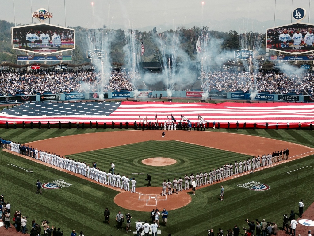 There were fireworks in the Dodgers clubhouse, when Yasiel Puig showed up 20 minutes late; and fireworks on the field, to mark the 2014 Home Opener at Dodger Stadium. There were fireworks in the Dodgers clubhouse, when Yasiel Puig showed up 20 minutes late; and fireworks on the field, to mark the 2014 Home Opener at Dodger Stadium.