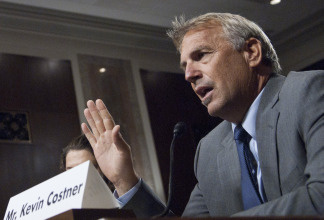 Kevin Costner speaks during a hearing on 'Harnessing Small Business Innovation: Navigating the Evalaution Process for Gulf Coast Oil Cleanup Proposals' in front of the U.S. Senate Committee on Small Business and Entrepreneurship at Senate Dirksen Building on June 17, 2010 in Washington, DC.