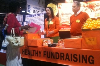One of the few exhibitors that offer healthy fundraising for public schools at the annual statewide PTA convention in Long Beach.