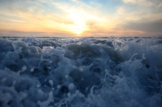 Waves breaking on Sunset Beach.