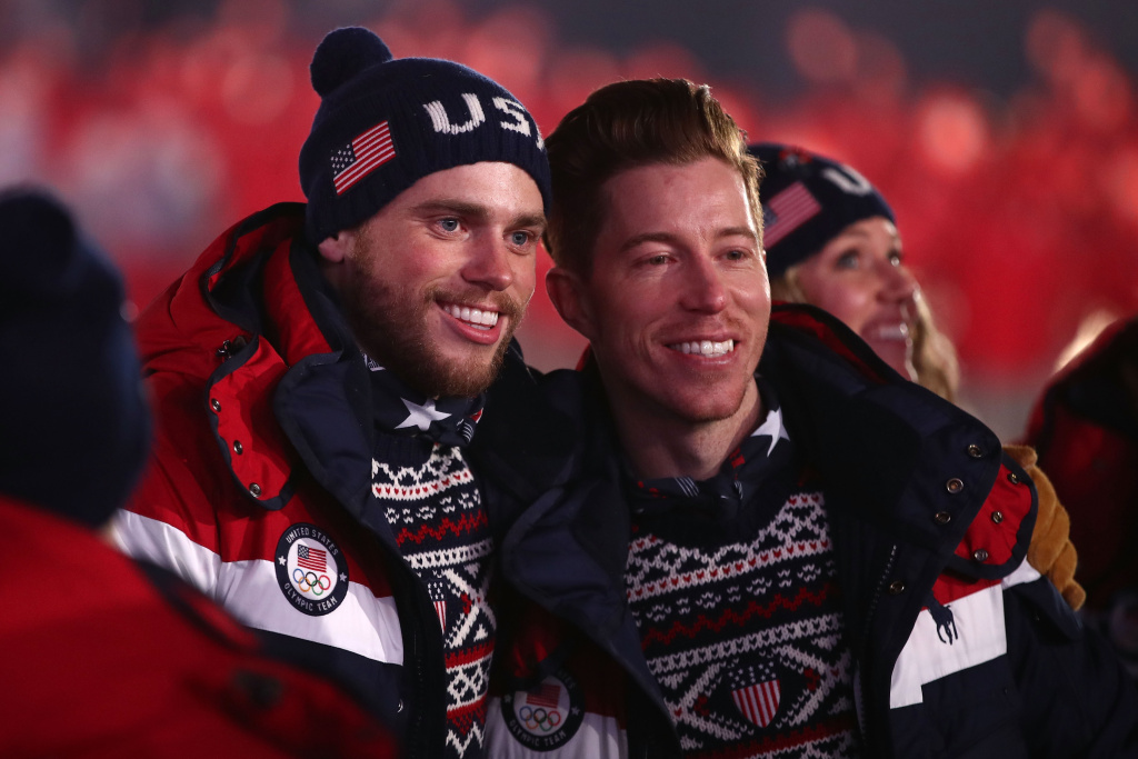 2018 Winter Olympic Games - Opening Ceremony Gus Kenworthy and Shaun White of the United States enter the stadium during the Opening Ceremony of the PyeongChang 2018 Winter Olympic Games on February 9, 2018.
