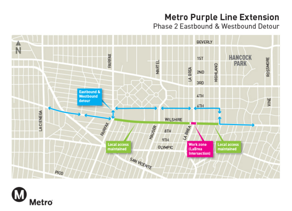Phase 2b detour Wilshire