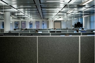 Mercer 18904 A row of cubicles in the workplace.