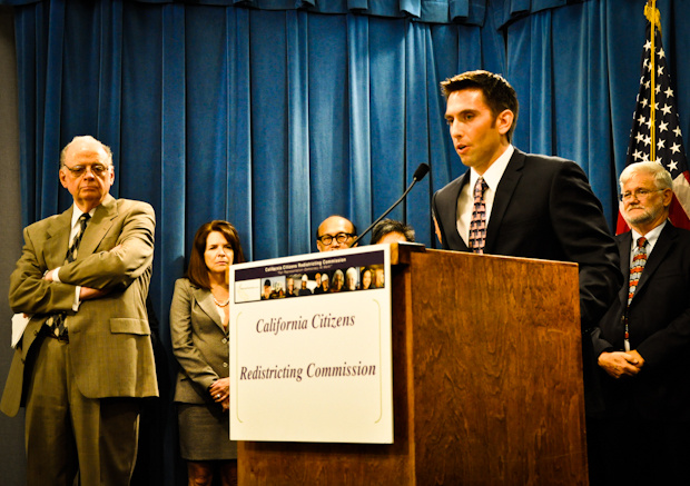 Republican Commissioner Mike Ward speaks in opposition to the California Redistricting Commission.
