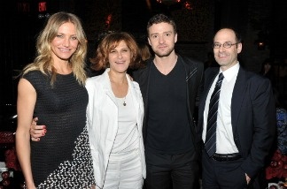 Mercer 18920 Actress Cameron Diaz, Sony Pictures Entertainment Co-Chairmain Amy Pascal, actor/singer Justin Timberlake, and Columbia Pictures President Doug Belgrad attend the after party for the premiere of Bad Teacher.