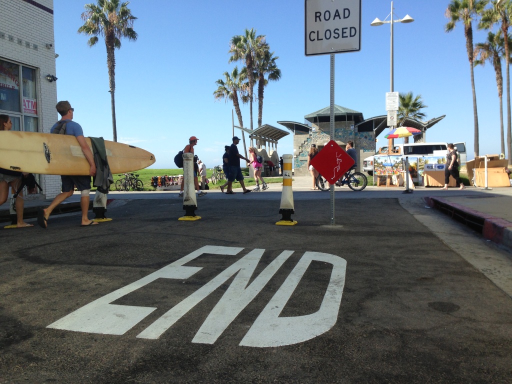 Officials say temporary barriers at Venice Beach Boardwalk are