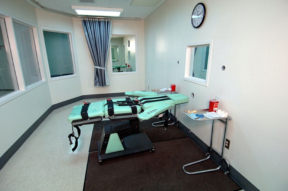 The lethal injection room at San Quentin Prison in California.