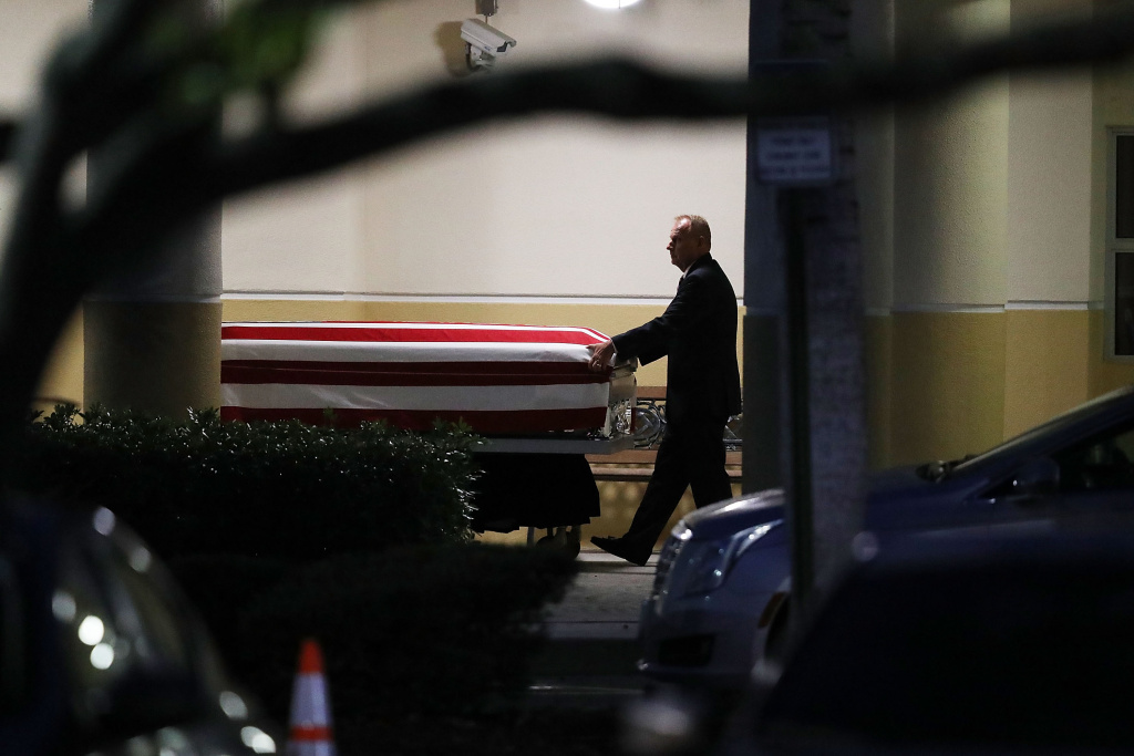 Viewing Held Ahead Of Funeral For U.S. Army Sargent Killed In Niger Ambush The casket of U.S. Army Sgt. La David Johnson is wheeled to the hearse after the viewing at the Christ the Rock Community Church on October 20, 2017 in Cooper City, Florida. Sgt. Johnson and three other American soldiers were killed in an ambush in Niger on Oct. 4.