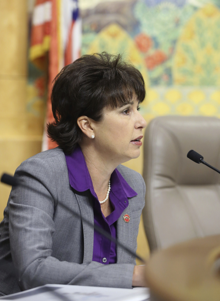 California Legislature In this April 22, 2015 file photo, Sen. Connie Leyva, D-Chino, works at the Capitol in Sacramento, Calif. California lawmakers will grapple for the first time as a group with a growing sexual misconduct scandal when they return to Sacramento.