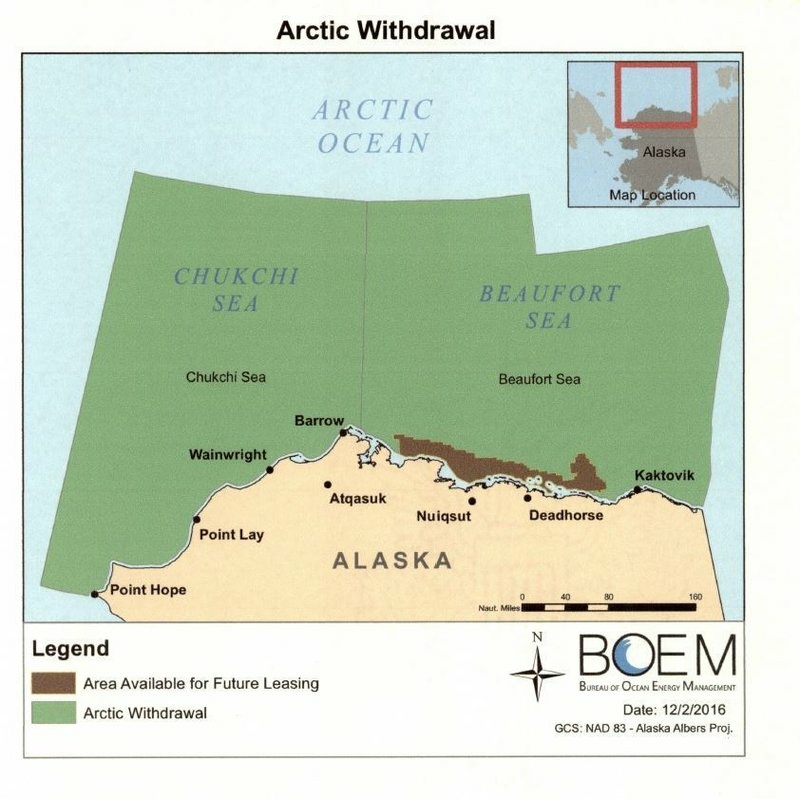 This map shows the area that the U.S. has designated as indefinitely off-limits to offshore oil and gas leasing. This map shows the area that the U.S. has designated as indefinitely off-limits to offshore oil and gas leasing.