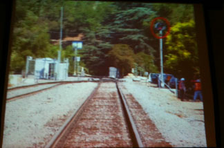 The "Control Point Topanga" signal indicating a red light, which the engineer missed