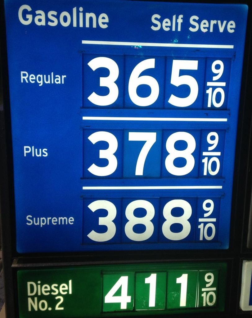 Gasoline prices dropped Friday, December 28, 2012 in most counties in Southern California. The average price of a gallon of self-serve regular unleaded in L.A. County was $3.58. In Riverside and San Bernardino counties the price was $3.54, in Orange County it was $3.55.