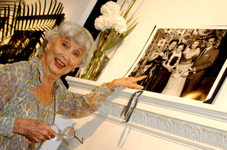 File photo: Socialite Betty Garrett gestures as she attends an exhibition of newly discovered images by Hollywood photographer Frank Worth called 'Worth Exposing Hollywood' at the Twentieth Century Theatre October 24, 2002 in London, England.