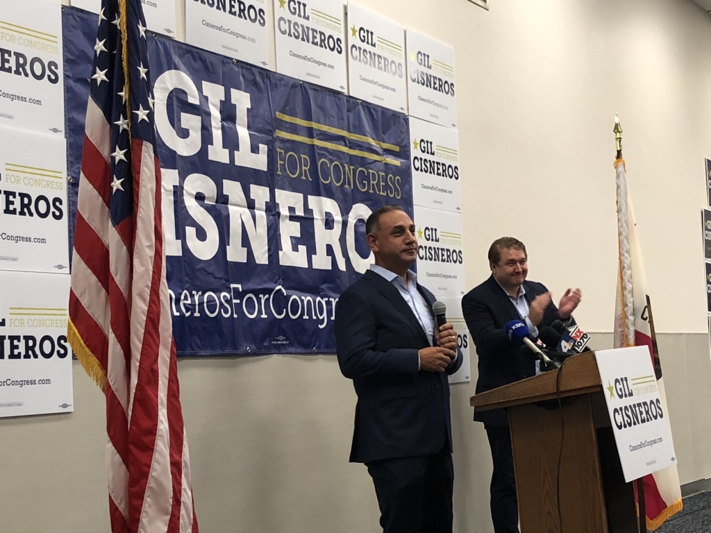 Gil Cisneros Democrat Gil Cisneros celebrates winning the congressional race in California's 39th district.