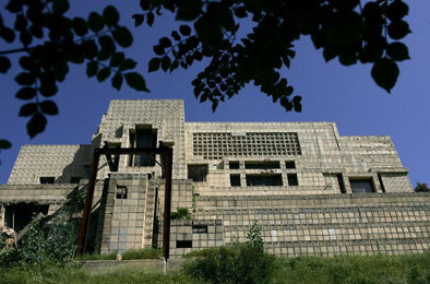 The Ennis-Brown House, designed by architect Frank Lloyd Wright in 1924, is seen March 7, 2005 in Los Angeles, California.