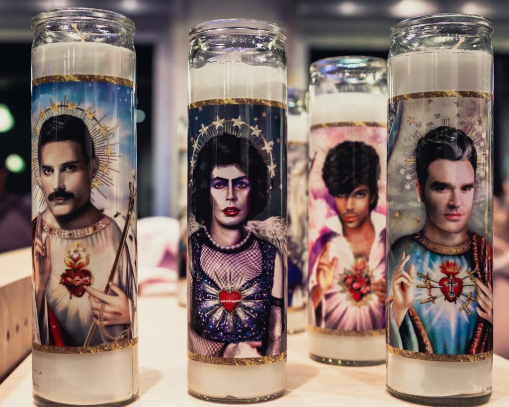 Santa Ana Artwalk Candles on sale at the store Unlisted, one of the participants in the monthly Downtown Santa Ana Artwalk.