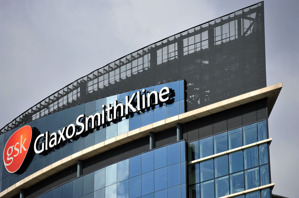 BRITAIN-PHARMACEUTICAL-GSK The headquarters of the British pharmaceutical company GlaxoSmithKline is pictured in west London on July 29, 2013.