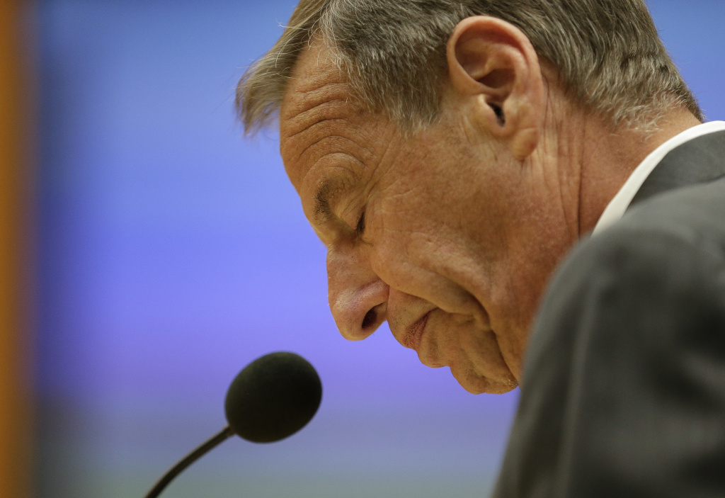 Former Congressman Bob Filner FILE - In this Friday, Aug. 23, 2013 file photo, San Diego Mayor Bob Filner speaks after agreeing to resign at a city council meeting in San Diego. The California attorney general's office has charged Filner with felony false imprisonment and two misdemeanor counts of battery. Filner, 71, resigned in late August, succumbing to intense pressure after at least 17 women brought lurid sexual harassment allegations against him. (AP Photo/Gregory Bull, File)
