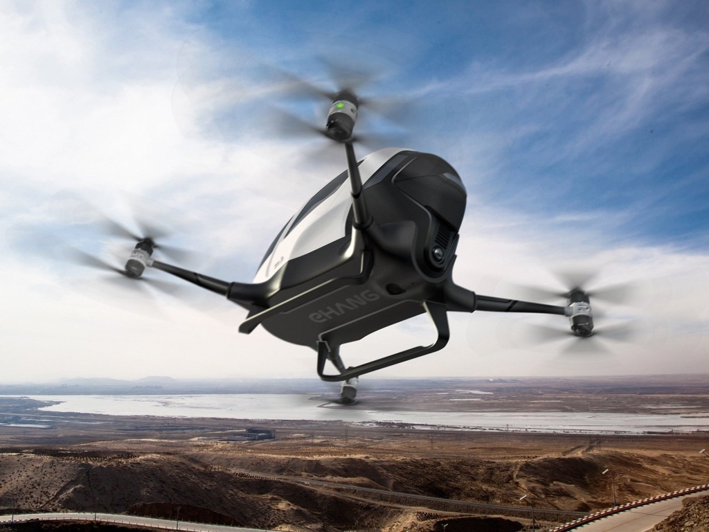 The EHang drone from China will provide VIP sky shuttle service in Dubai. The EHang drone from China will provide VIP sky shuttle service in Dubai.