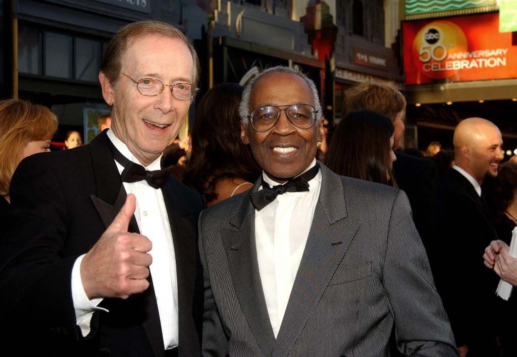 ABC Television's 50th Anniversary Special Actors Bernie Kopell (left) and Robert Guillaume (right) attend the ABC Television Network's 50th Anniversary Special at the Pantages Theatre on March 16, 2003.