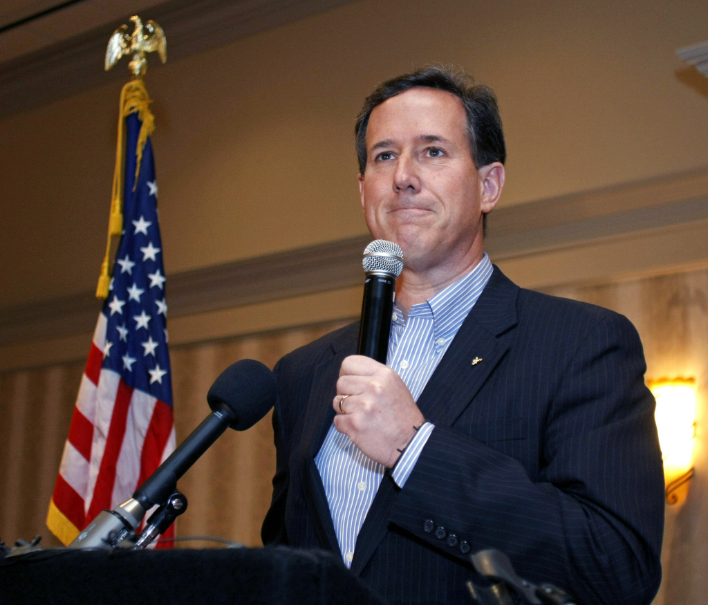 Republican presidential candidate and former U.S. Sen. Rick Santorum (R-PA) speaks at a Michigan Faith and Freedom Coalition rally February 17, 2012 in Shelby Township, Michigan.