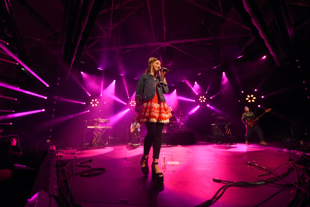 Vevo Halloween 2017 Julia Michaels performs onstage during Vevo Halloween 2017 at Craneway Pavilion on October 28, 2017 in Richmond, California. Michaels, who has written hits for Bieber, Selena Gomez and other pop stars, has received a Grammy nomination for best new artist and for best song for
