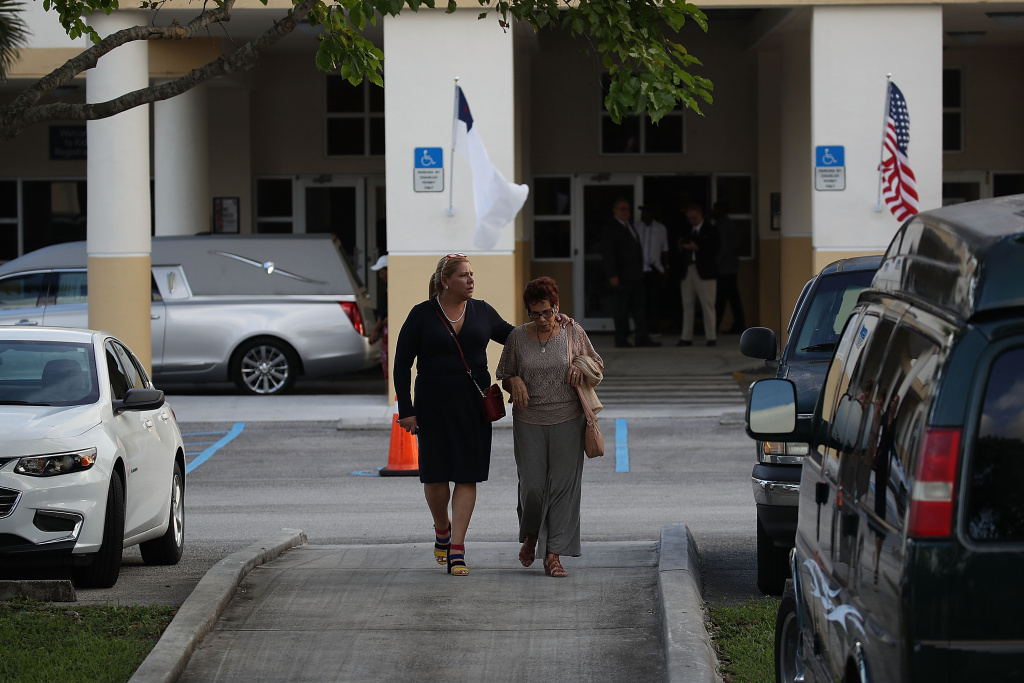 Viewing Held Ahead Of Funeral For U.S. Army Sargent Killed In Niger Ambush Mourners leave after attending the viewing for U.S. Army Sgt. La David Johnson at the Christ the Rock Community Church on October 20, 2017 in Cooper City, Florida. Sgt. Johnson and three other American soldiers were killed in an ambush in Niger on Oct. 4.