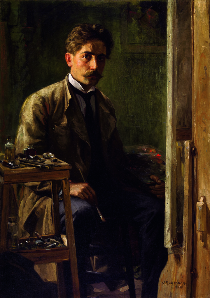 Joseph Kleitsch, Self-Portrait, 1909. Oil on canvas, 54 x 38 inches. Private Collection
Joseph Kleitsch, Self-Portrait, 1909. Oil on canvas, 54 x 38 inches. Private Collection