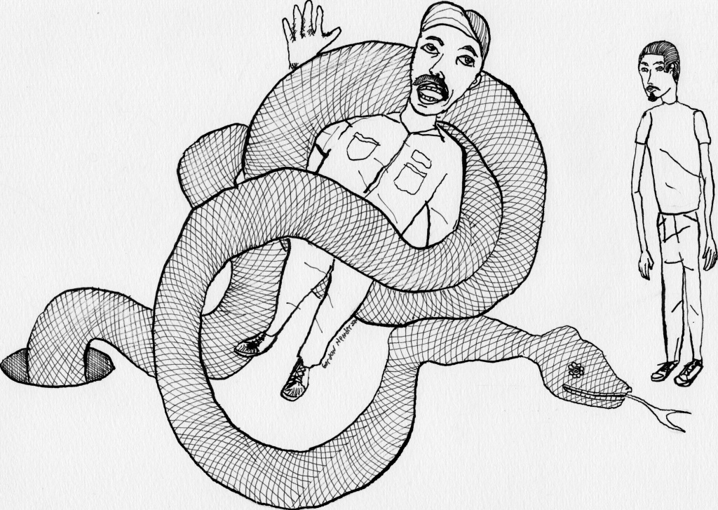 Snake, plumber, artist. Gordon Henderson Snake, plumber, artist.