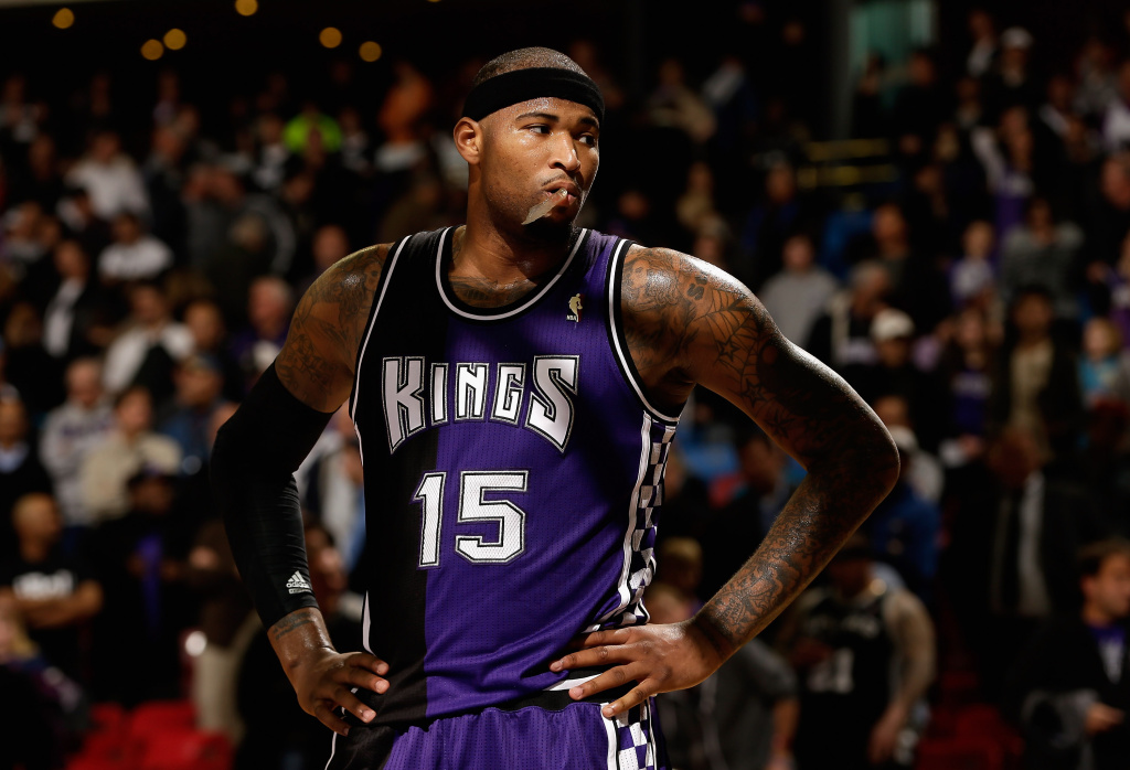 San Antonio Spurs v Sacramento Kings DeMarcus Cousins #15 of the Sacramento Kings stands on the court during the final minute of their loss to the San Antonio Spurs at Sleep Train Arena on February 19, 2013 in Sacramento, California.