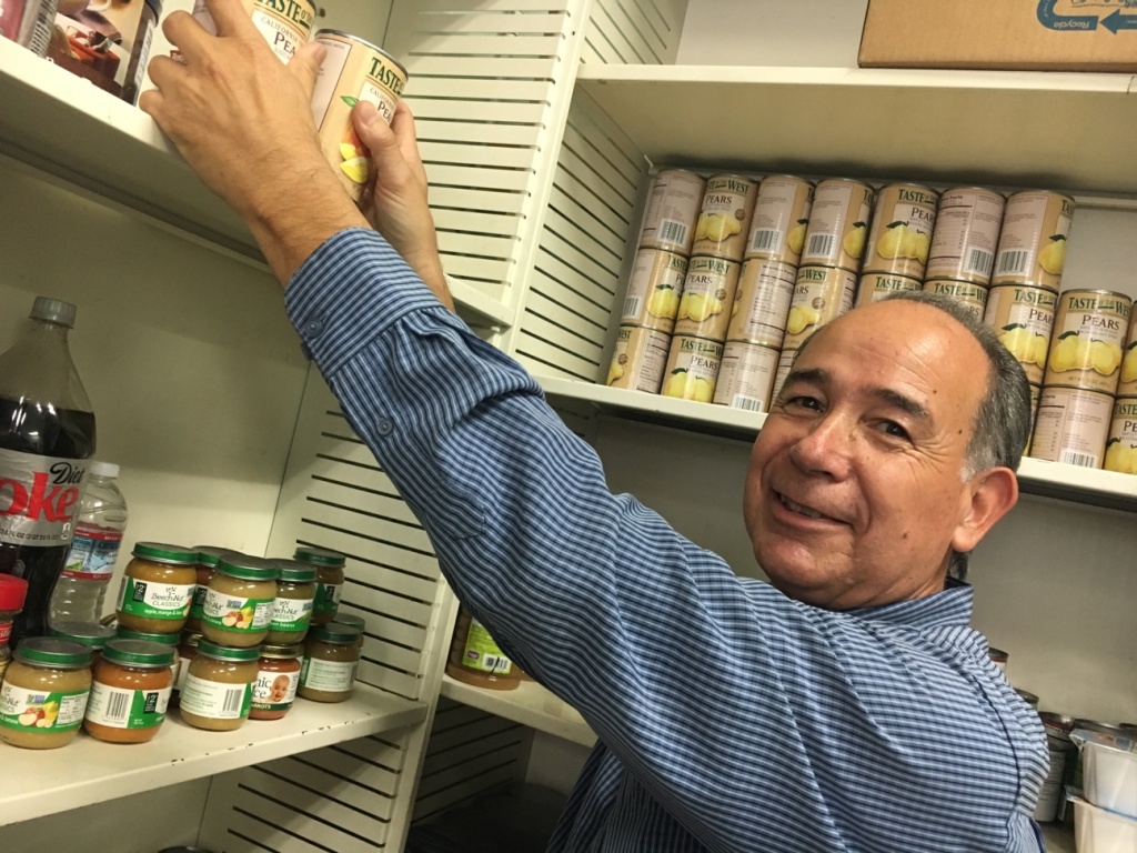 Homeless Veterans Andy Molina runs a food pantry at the Southeast Churches Service Center in Huntington Park. He said he's seen a rise in homeless in the area, including military veterans, who come daily to his pantry seeking help.
