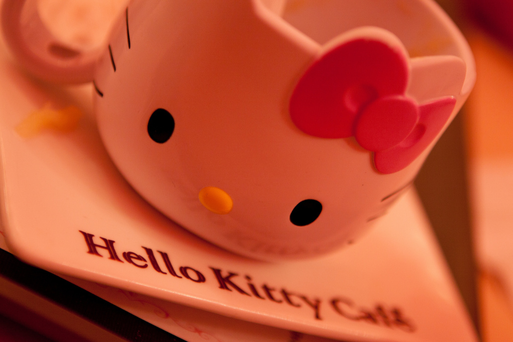hello kitty cafe Photo of a cup from Hello Kitty Cafe in Seoul, South Korea.