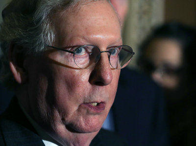 Senate leader Mitch McConnell speaks to the media Feb. 23, 10 days after Justice Scalia's death. He said GOP leadership would deny confirmation hearings for any Obama nominee to fill the vacancy. Senate leader Mitch McConnell speaks to the media Feb. 23, 10 days after Justice Scalia's death. He said GOP leadership would deny confirmation hearings for any Obama nominee to fill the vacancy.