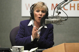 U.S. Senator Barbara Boxer (D-CA) speaks from NPR's Washington, D.C. studios during the Sept. 29 KPCC debate with Republican opponent Carly Fiorina. This was their second debate.
