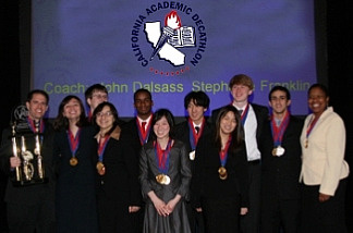 The 2010 Academic Decathlon champions from El Camino Real High School in Woodland Hills, Calif.