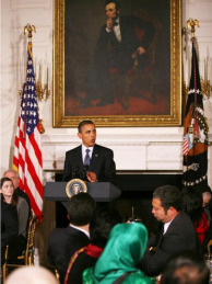 Mercer 9681 President Barack Obama hosts an Iftar dinner in celebration of the Islamic holy month of Ramadan in the State Dining Room of the White House August 13, 2010 in Washington, DC.