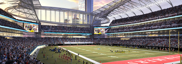 Rendering of proposed NFL stadium released by AEG.