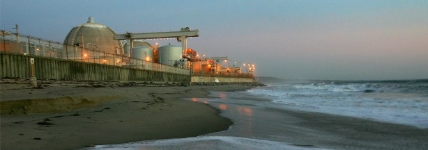 Mercer 15886 Evening sets on the San Onofre atomic power plant in northern San Diego County, south of San Clemente, California.