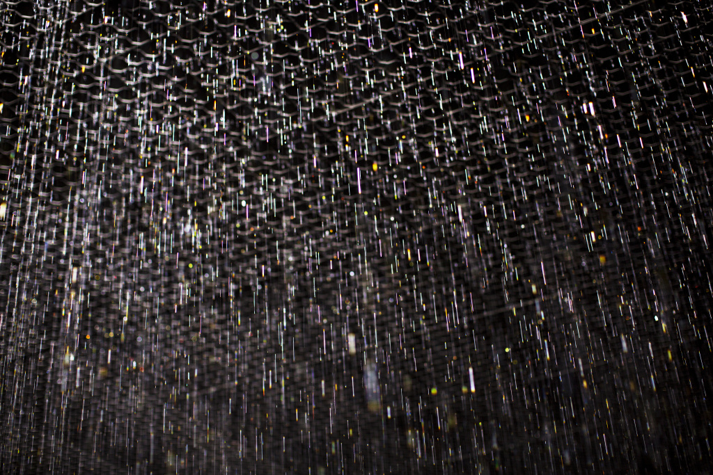 LACMA Rain Room - 4 There was more rain in the LACMA rain room than on city streets on Wednesday.