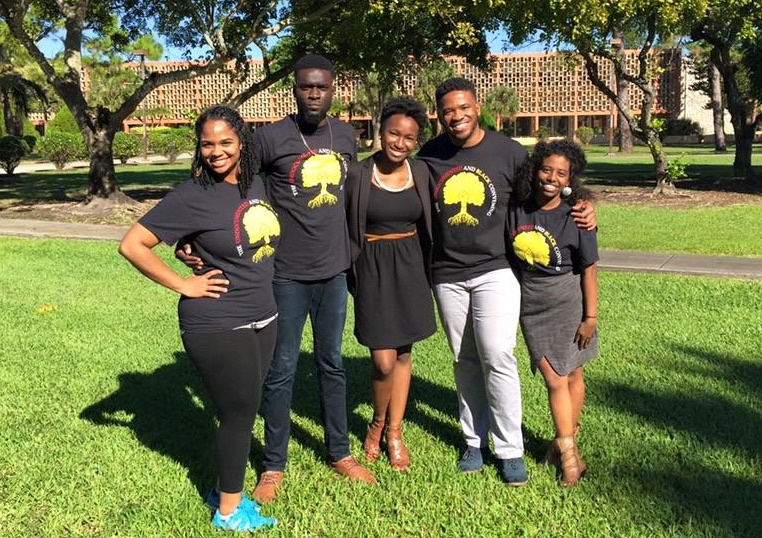 Undocumented and Black Organizers of the 2016 Undocumented and Black Convening in January 2016. From left to right: Gabby Jackson, Yannick Diouf, Jamie Richards, Jonathan Jayes-Green and Deborah Alemu.