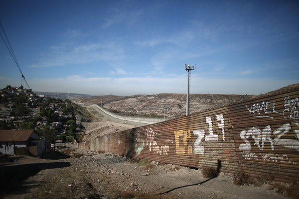 The fence that runs through eastern Tijuana, separating Mexico from the United States. The fence that runs through eastern Tijuana, separating Mexico from the United States.