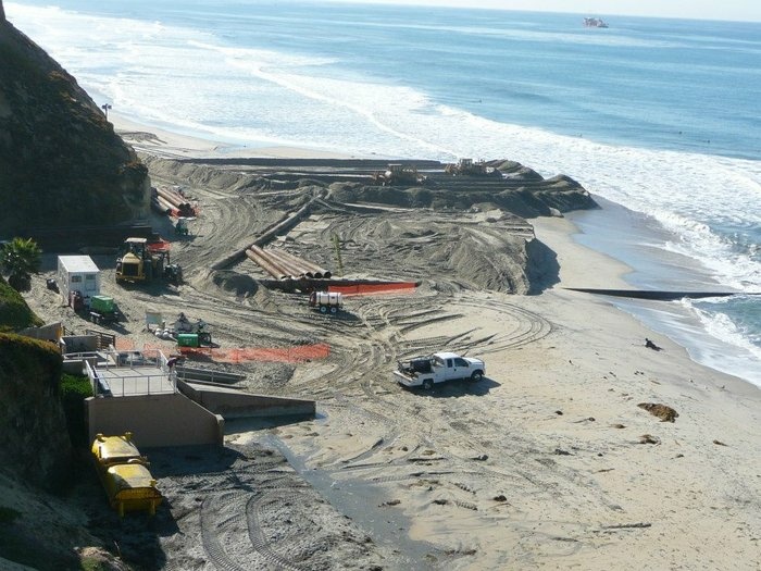 beach replenishment fronteras SANDAG's beach replenishment project in Fletcher Cove, Nov 2012.