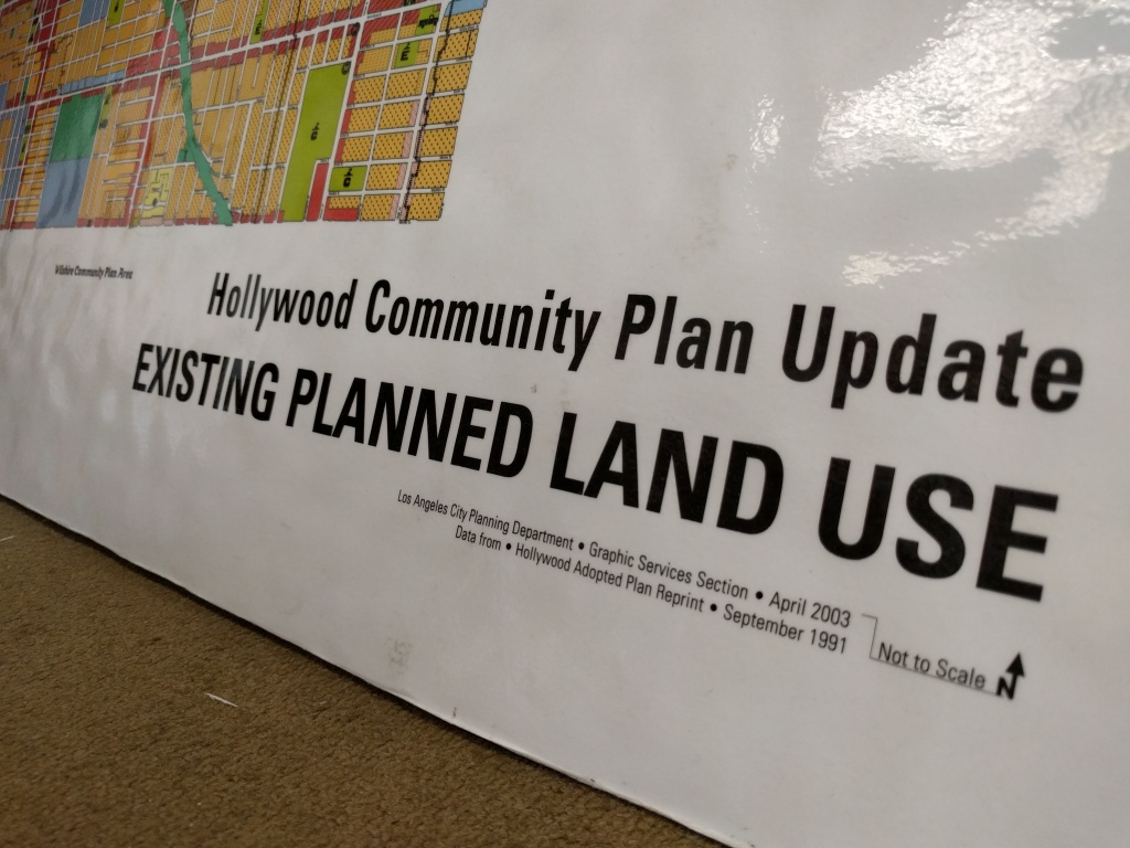 LA city planners must make decisions on projects in Hollywood based off of this zoning map first created in 1988. It has been reprinted throughout the years, but not updated. LA city planners must make decisions on projects in Hollywood based off of this zoning map first created in 1988. It has been reprinted throughout the years, but not updated.