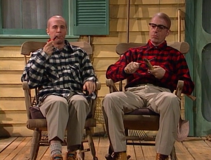 Dana Carvey and Stephen Colbert in sketch Dana Carvey and Stephen Colbert in the sketch